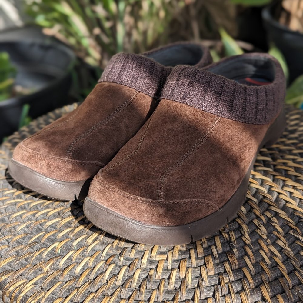 DANSKO Emily Mules Loafers Slip On Chocolate Brown 40 Comfort Walking US 9